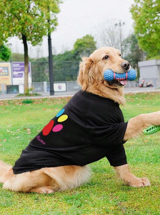 I Love Mama Paw Print Dog Vest