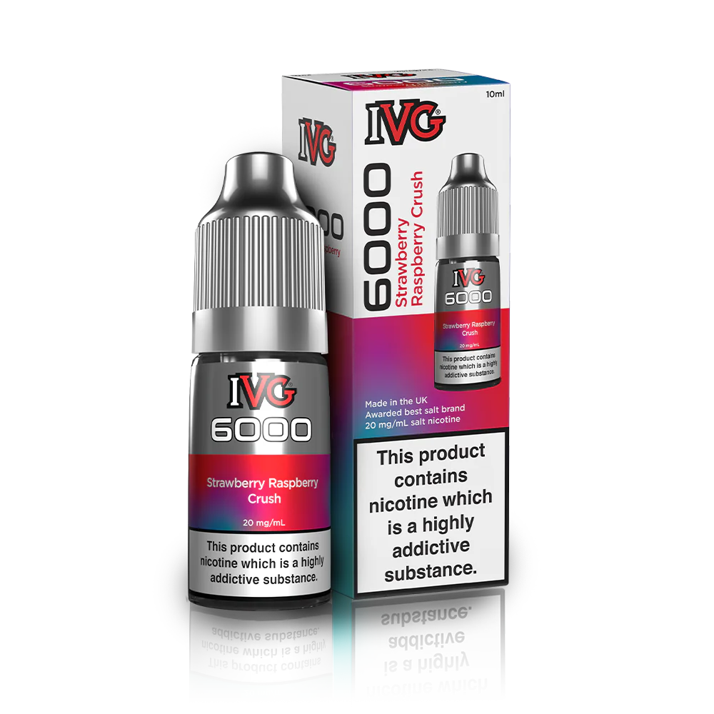 IVG 6000 Strawberry Raspberry Crush Nic Salt 10ml