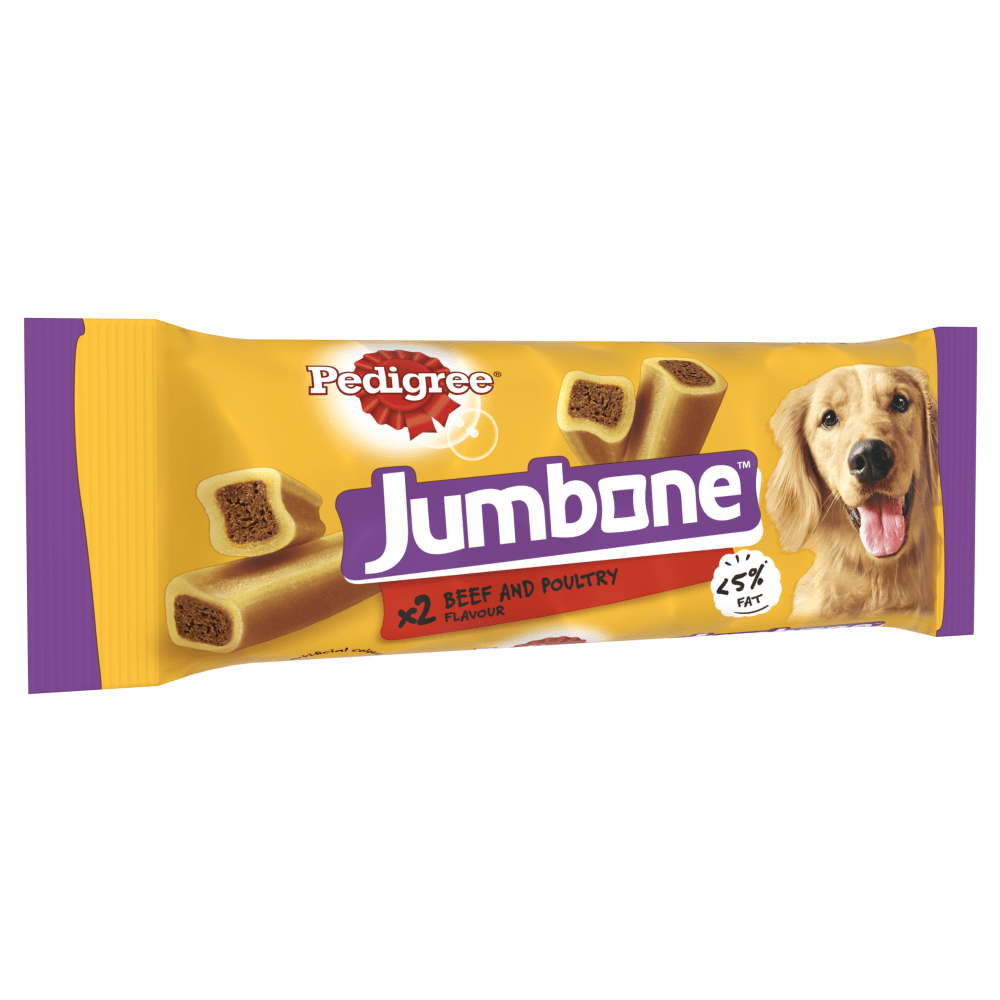 Pedigree Jumbone Adult Medium Dog Treat Beef & Poultry 2 Chews 180g