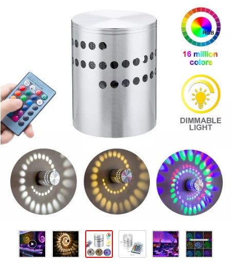 Color Changing RGB Wall LED Lamp - Remote Controlled
