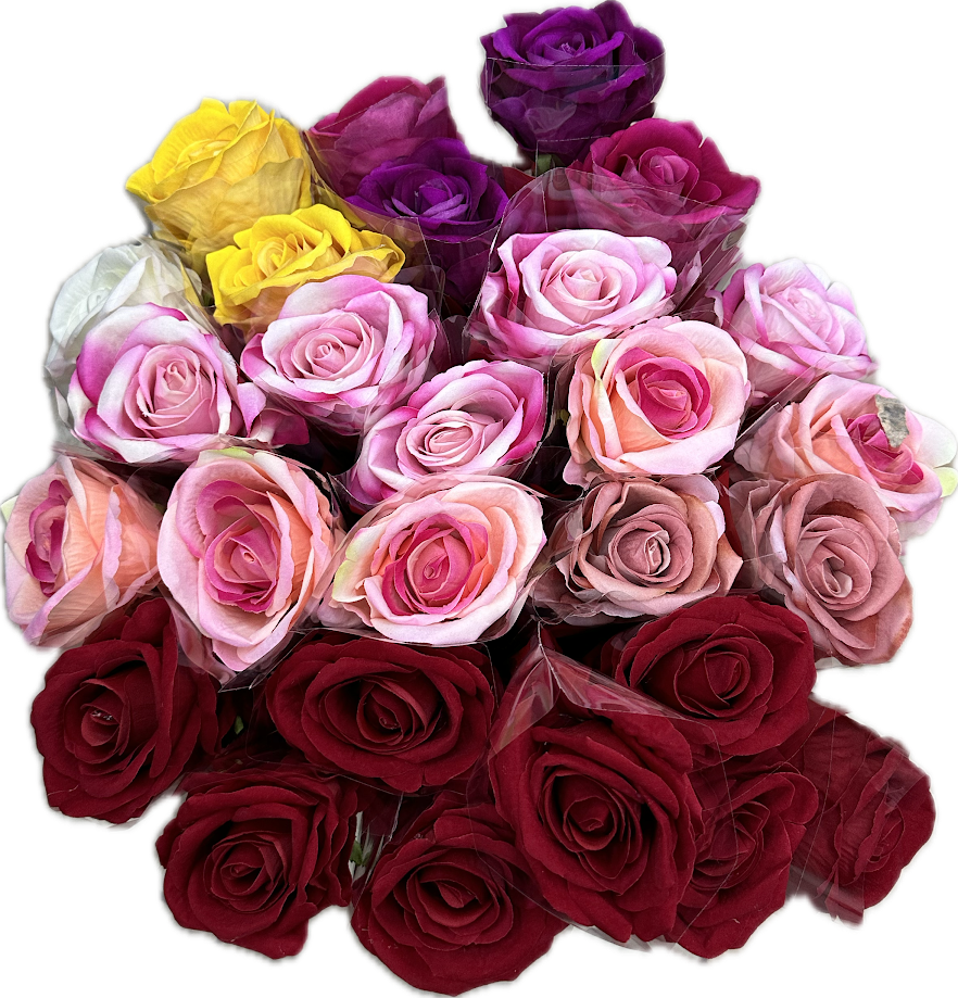 Medium Fabric Artificial Rose