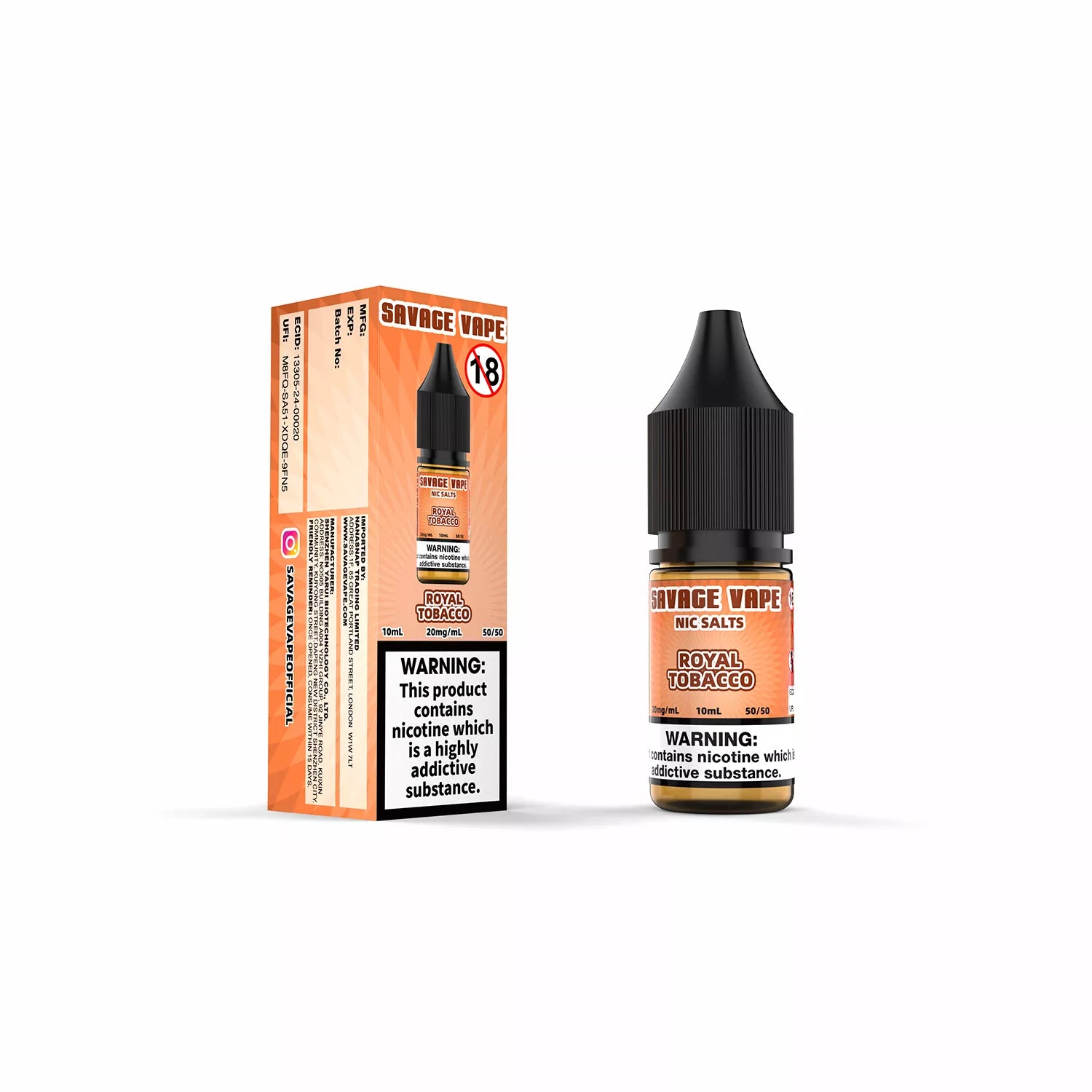 Savage Vape Royal Tobacco Nic Salt 10ml