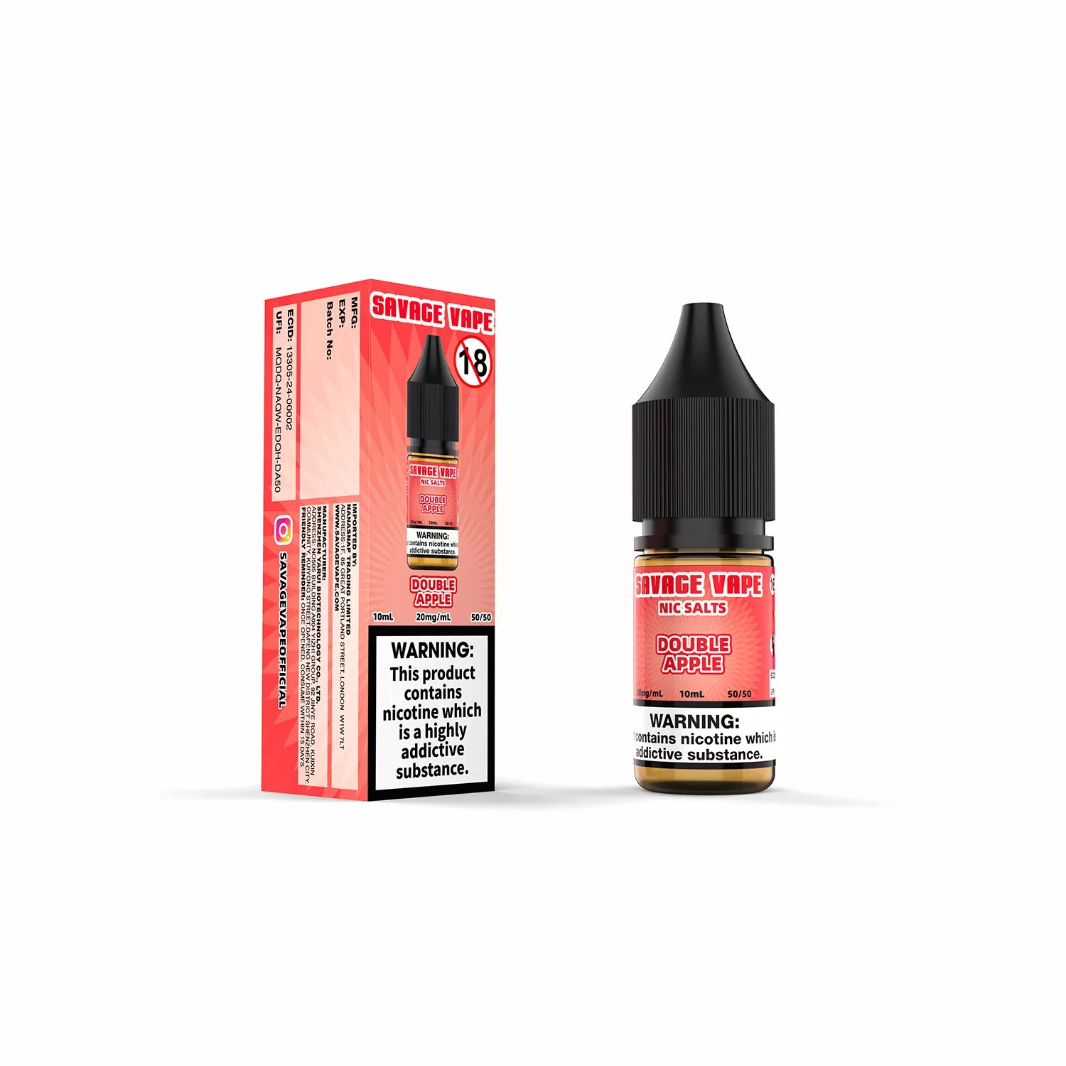 Savage Vape Double Apple Nic Salt 10ml