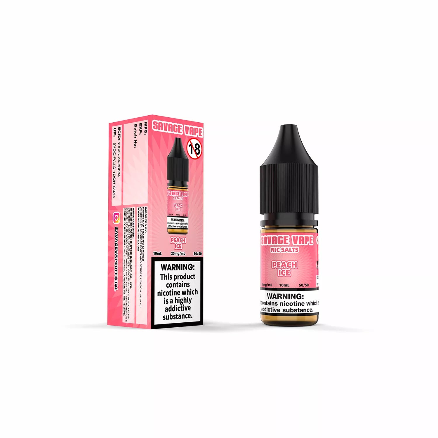 Savage Vape Peach Ice Nic Salt 10ml