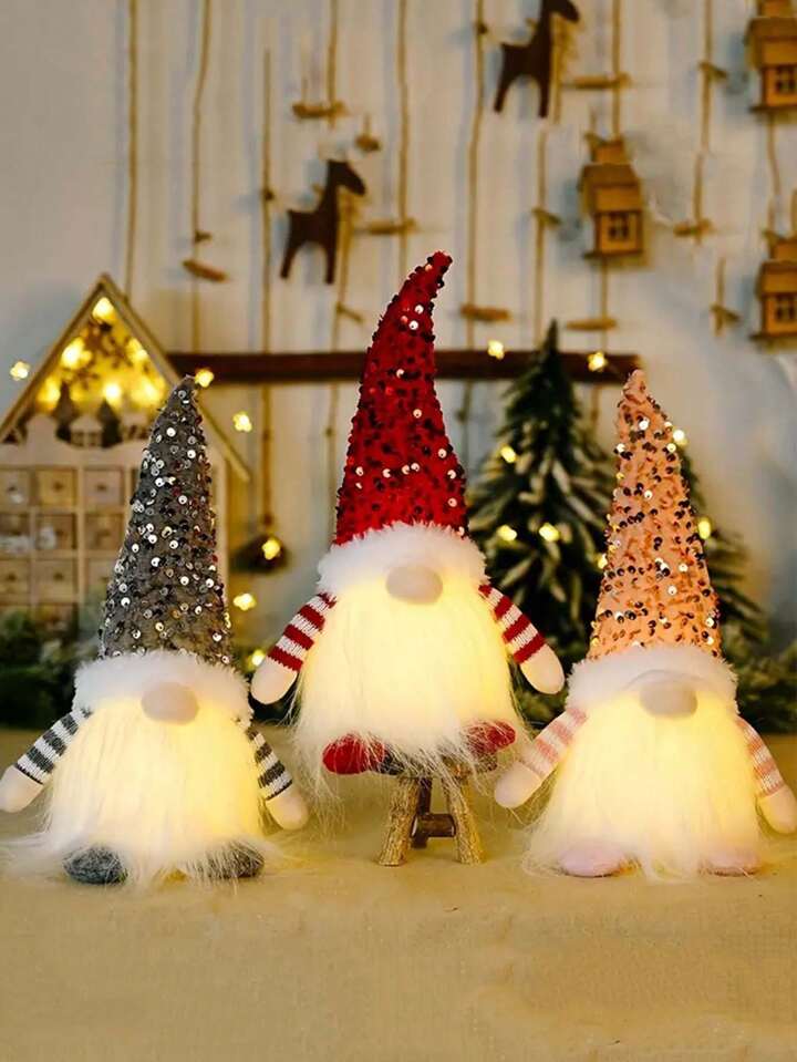 Christmas Gnome with Lights 1pc