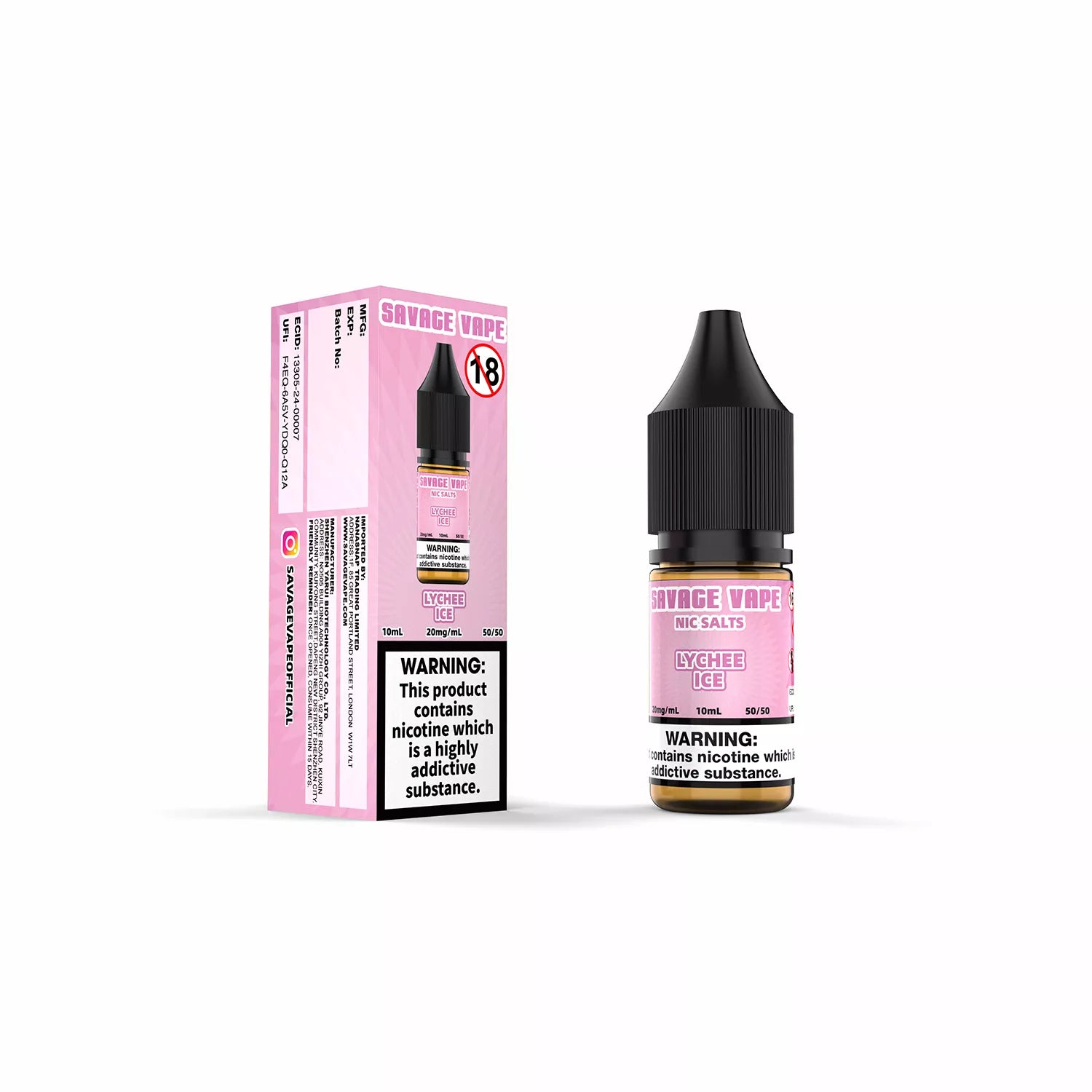 Savage Vape Lychee Ice Nic Salt 10ml