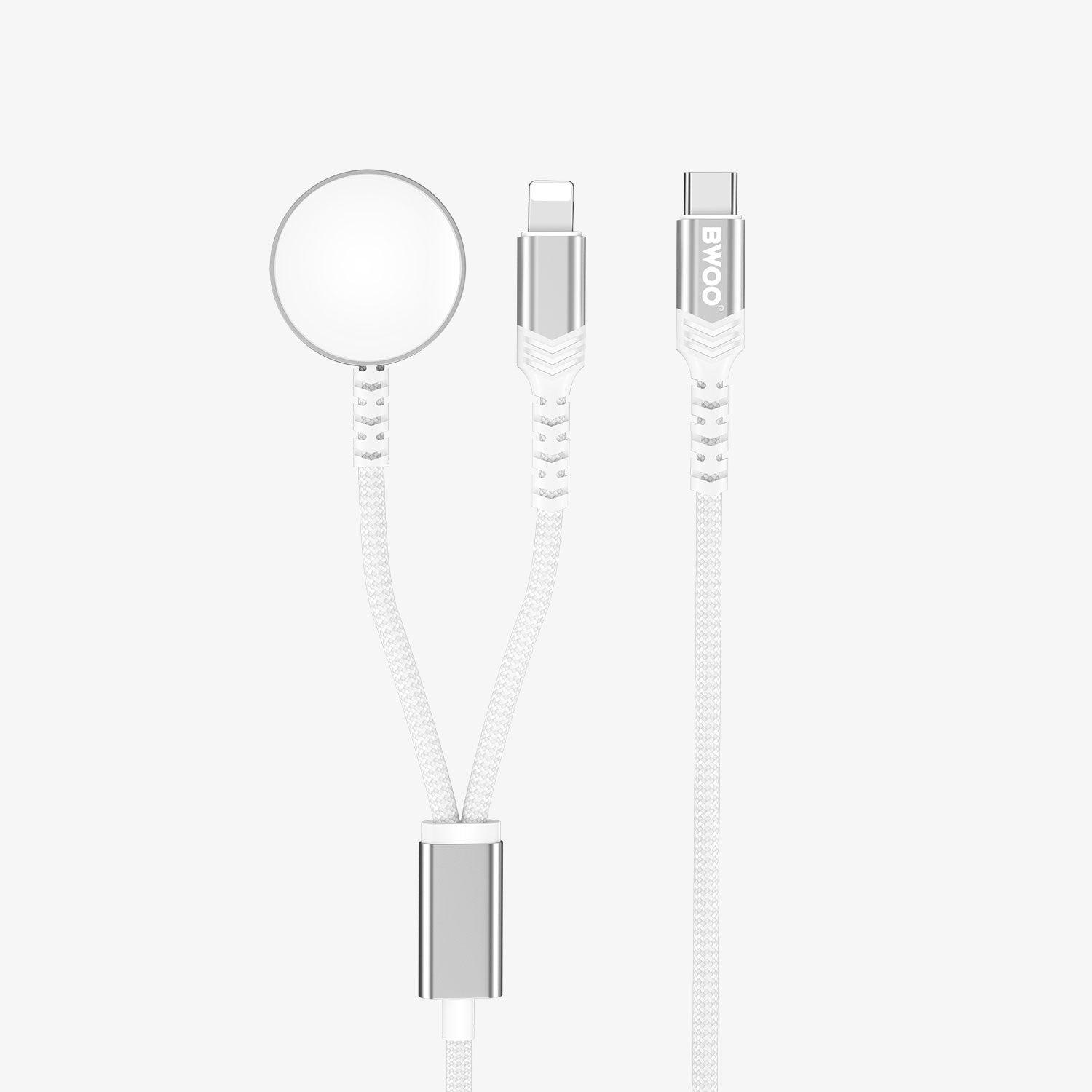 BWOO 2 in 1 Apple Watch Magnetic Charger White WL-21