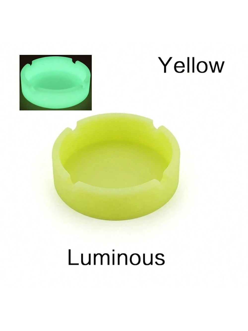 Silicone Ashtray Luminous Yellow