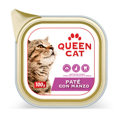 Queen Cat Pate Con Manzo 100g