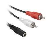 3.5mm Female to Stereo Phono Cable 1.5m