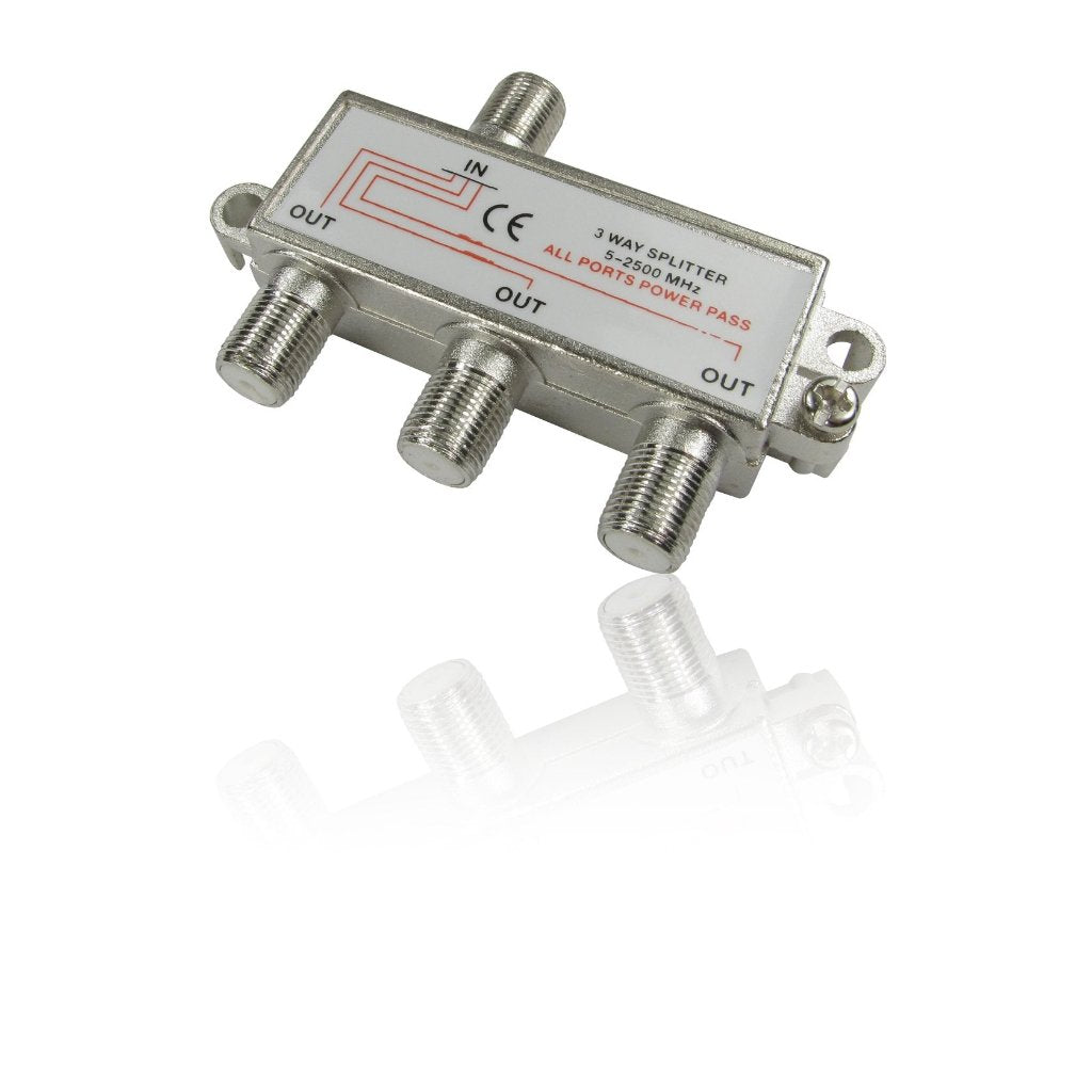 Coax RJ6 Splitter - 2 & 3-Way