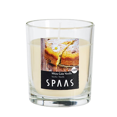Spaas Scented Glass Candle White Cake Vanilla