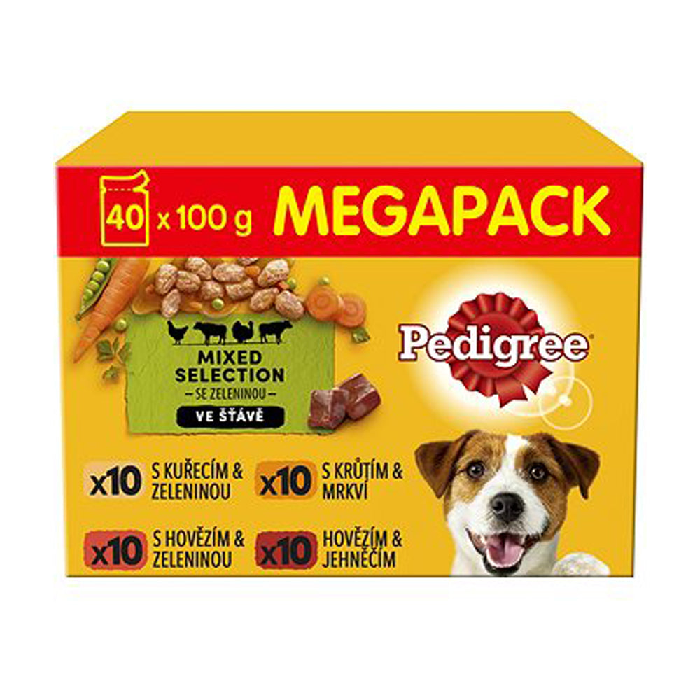 Pedigree Pouch Adult Dog Mixed Selection in Gravy Pack of 40x100g