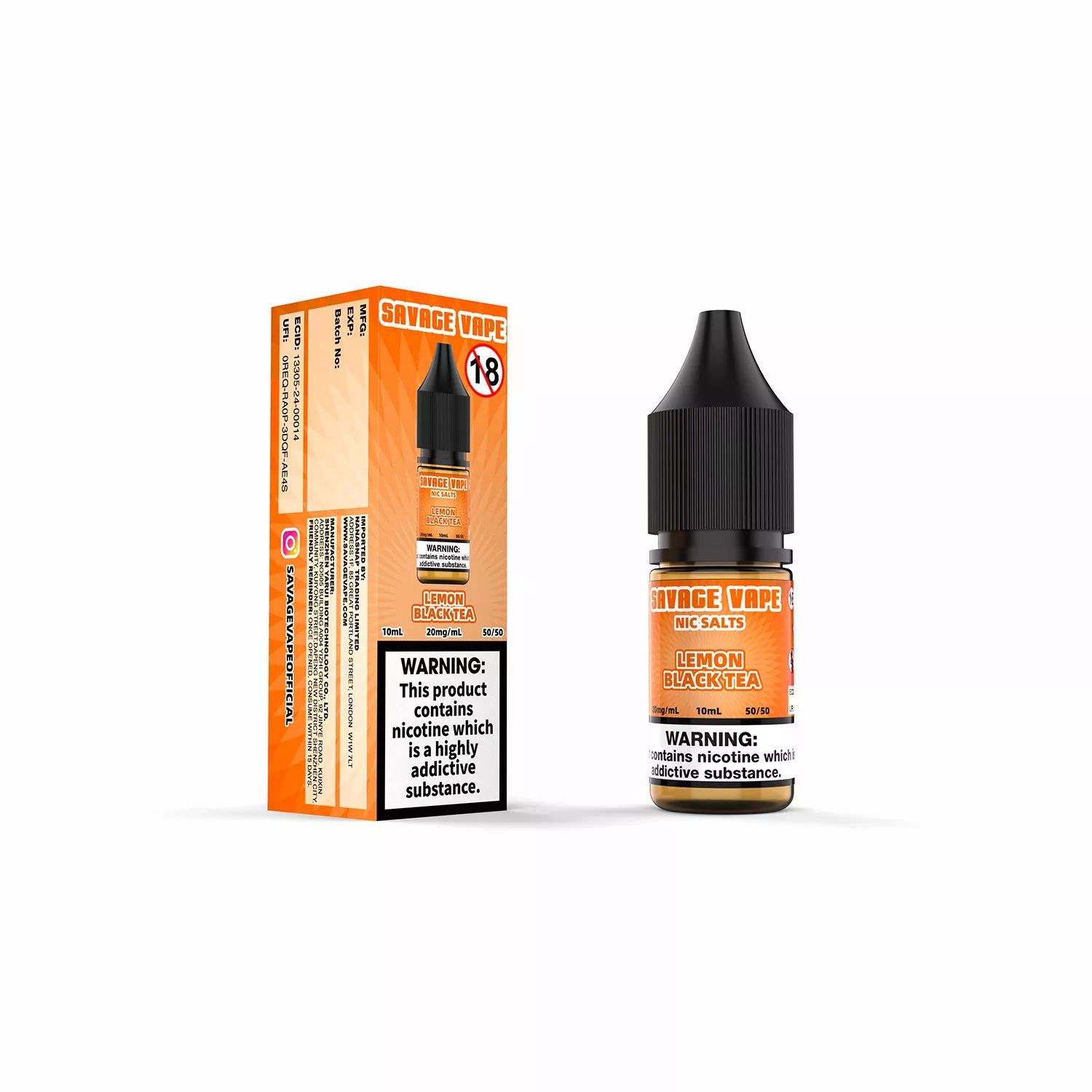 Savage Vape Lemon Black Tea Nic Salt 10ml