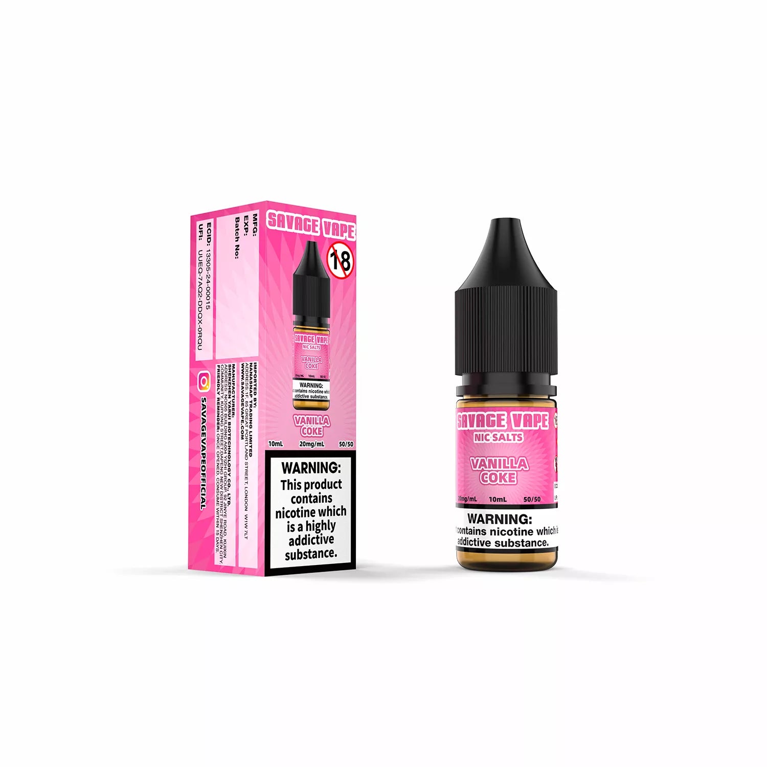 Savage Vape Vanilla Coke Nic Salt 10ml