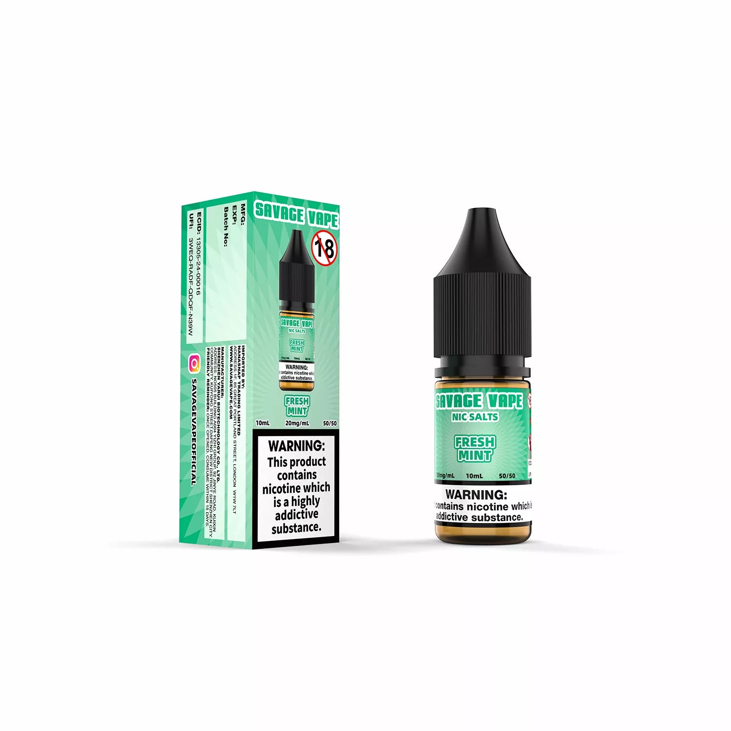 Savage Vape Fresh Mint Nic Salt 10ml