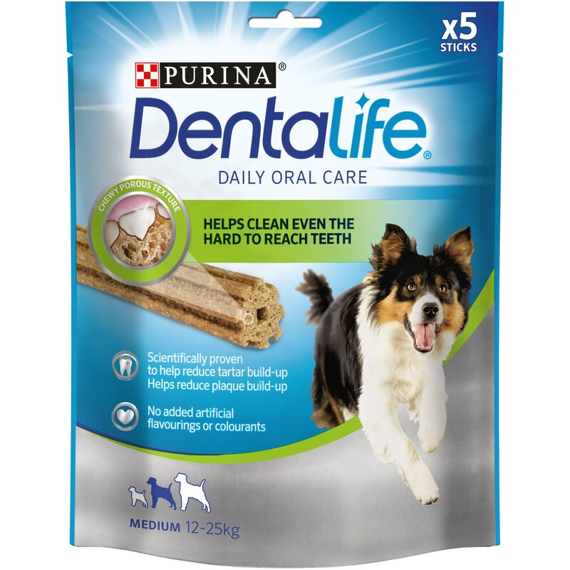 Purina Dentalife Medium Dog Dental Chews 5 Sticks 115g