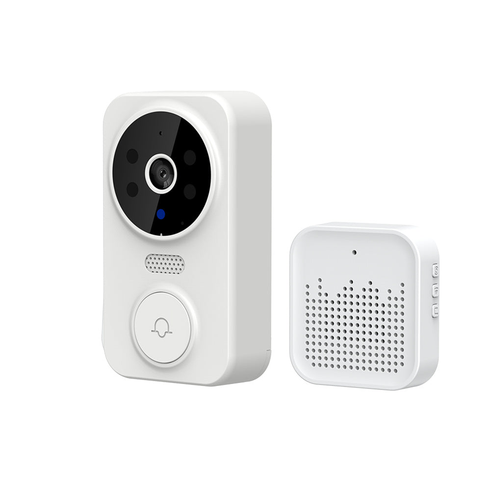 Wifi Smart Video Doorbell Camera Two-way Intercom Infrared Night Vision Remote Control Home Security White