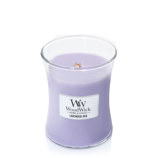 WoodWick Medium Hourglass Candle Lavender Spa 275g