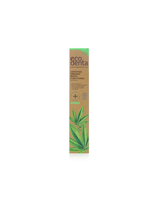 Ecodenta Organic Toothpaste with Cannabis Oil, Matcha Tea, Aloe Vera and Mint 75ml