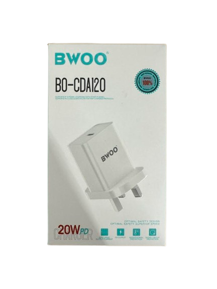 BWOO 20W PD UK Type-C Charger BO-CDA120