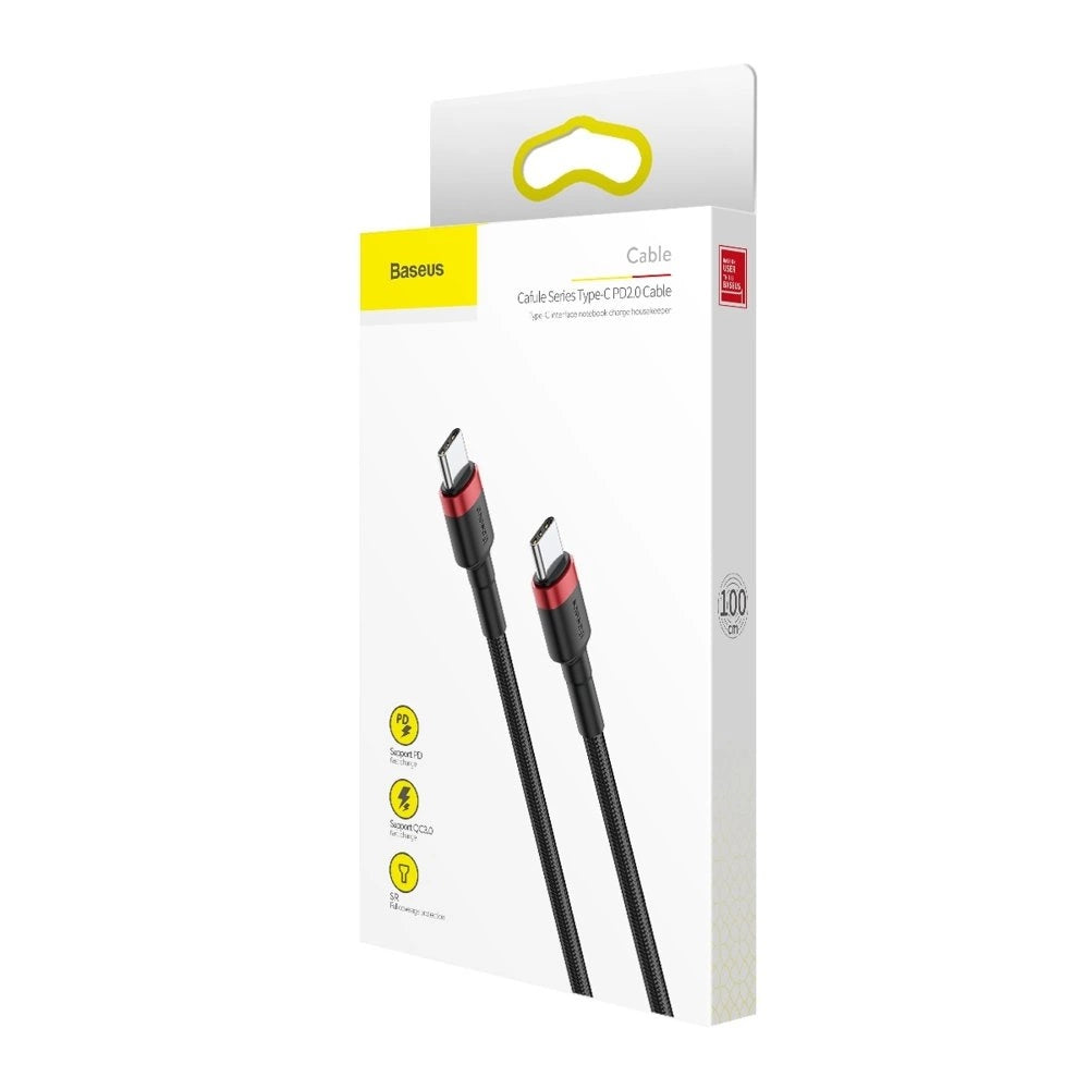 Baseus Cafule PD USB C to USB C Cable (Black/Red) 1m/100cm