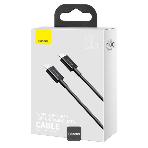 Baseus USB C to iPhone Cable (Black) 1m/100cm