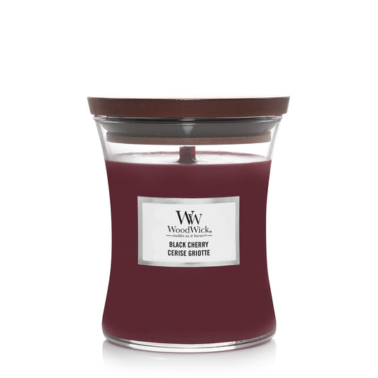 WoodWick Medium Hourglass Candle Black Cherry 275g