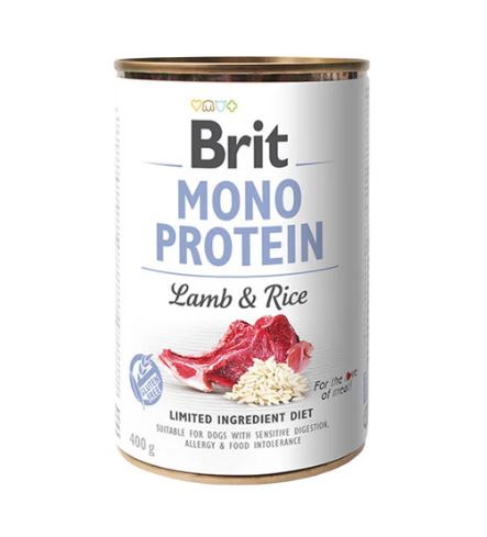 Brit Mono Protein Lamb & Rice Wet Dog Food Can 400g