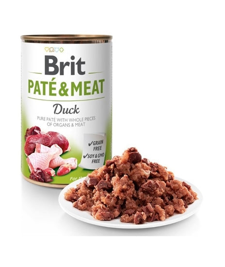 Brit Paté & Meat Wet Dog Food With Duck Can 400g