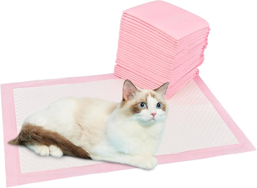 Cat Litter Training Pads Pink 37cm x 28cm - Pack of 20