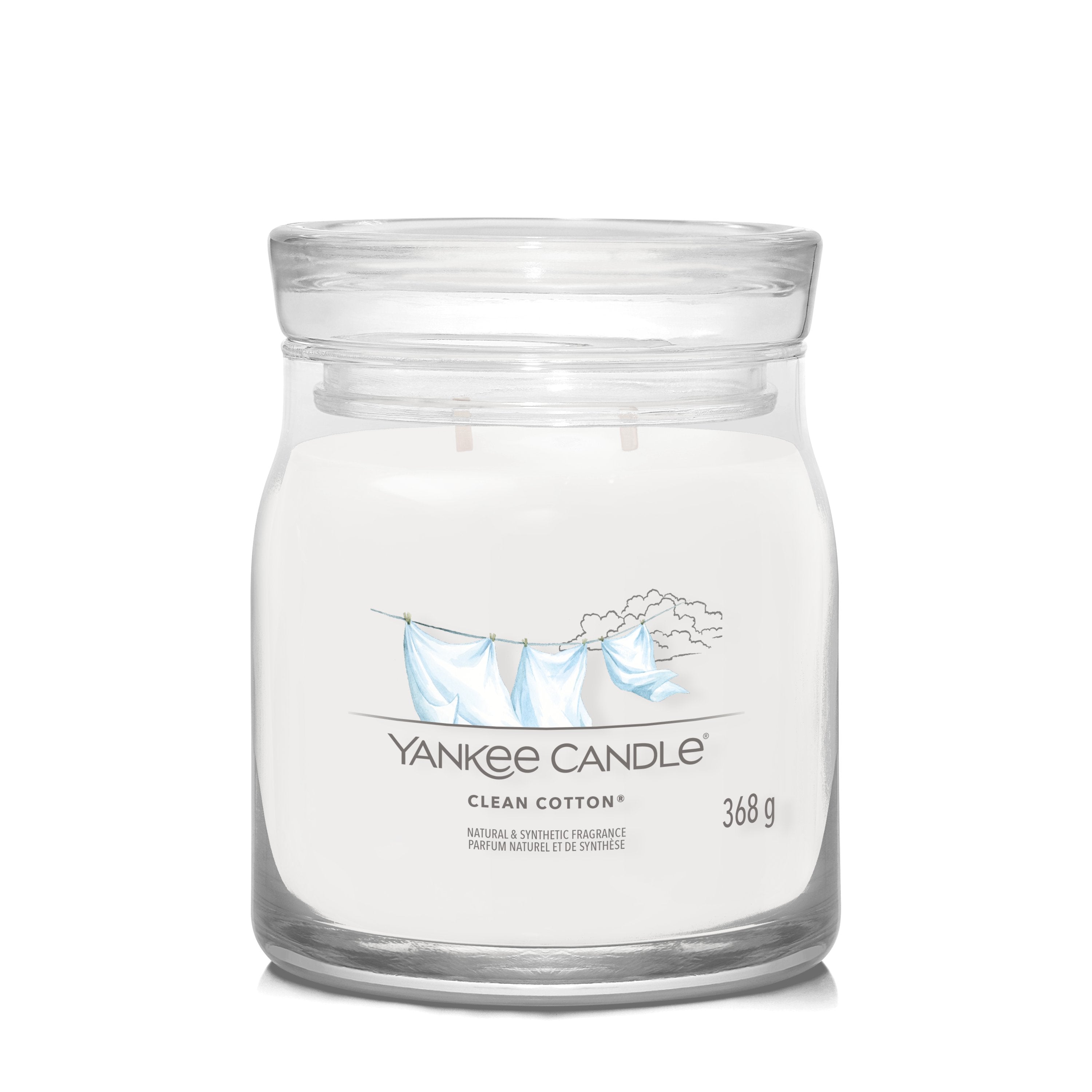 Yankee Candle Signature Medium Jar Clean Cotton 368g