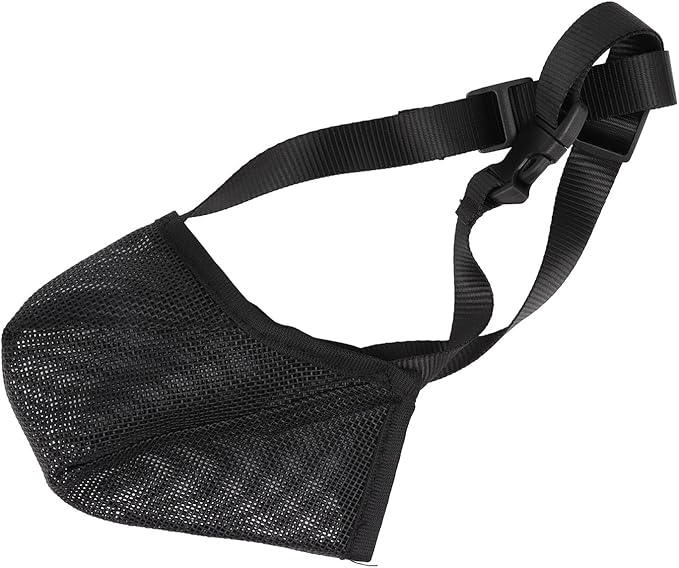 Dog Muzzle Black Mesh Design