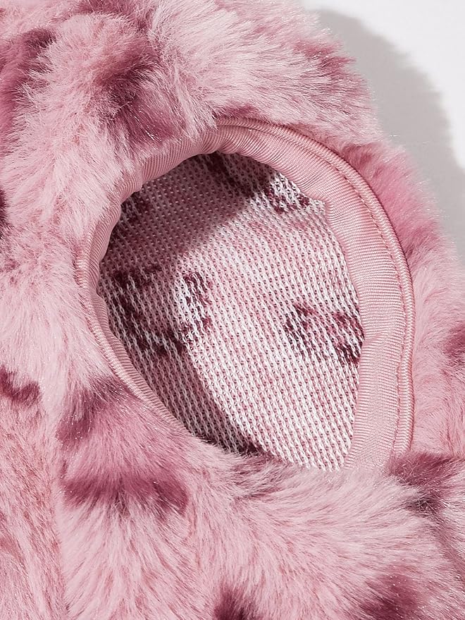 Dog Vest Fluffy Pink Leopard Heart Pattern