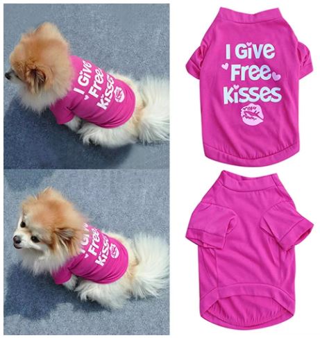 Dog Vest I Give Free Kisses Print