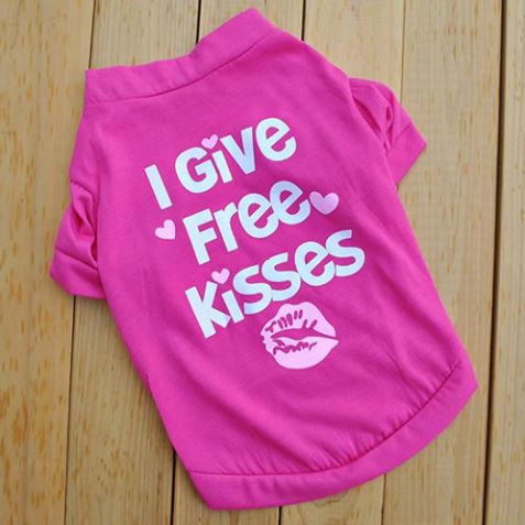 Dog Vest I Give Free Kisses Print