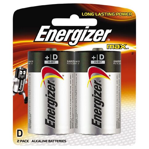 Energizer Max D Batteries 2 Pack