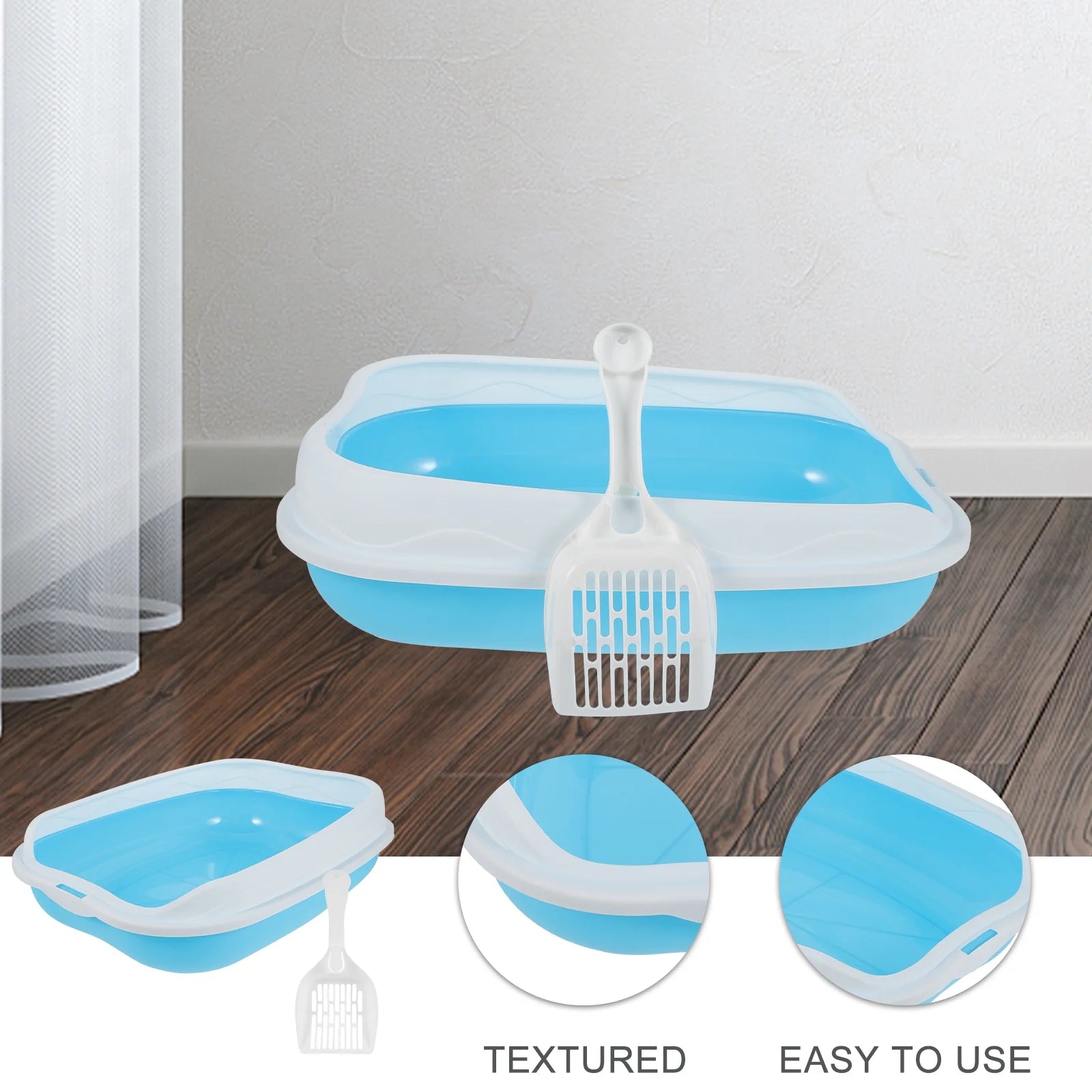 Two Tone Cat Litter Tray 37cm x 27cm x 12cm