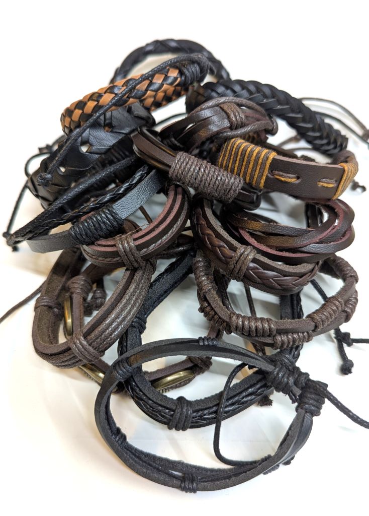 Assorted Faux Leather Wristbands