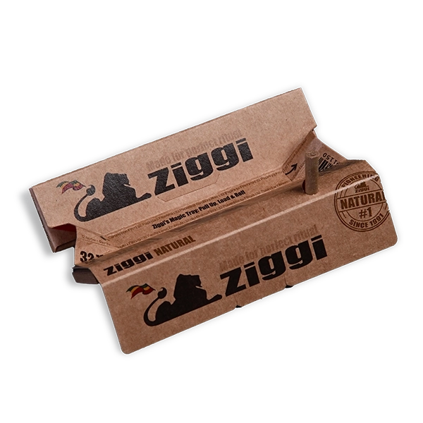 Ziggi Natural King Size Slim Rolling Papers, Filter Tips & Rolling Tray