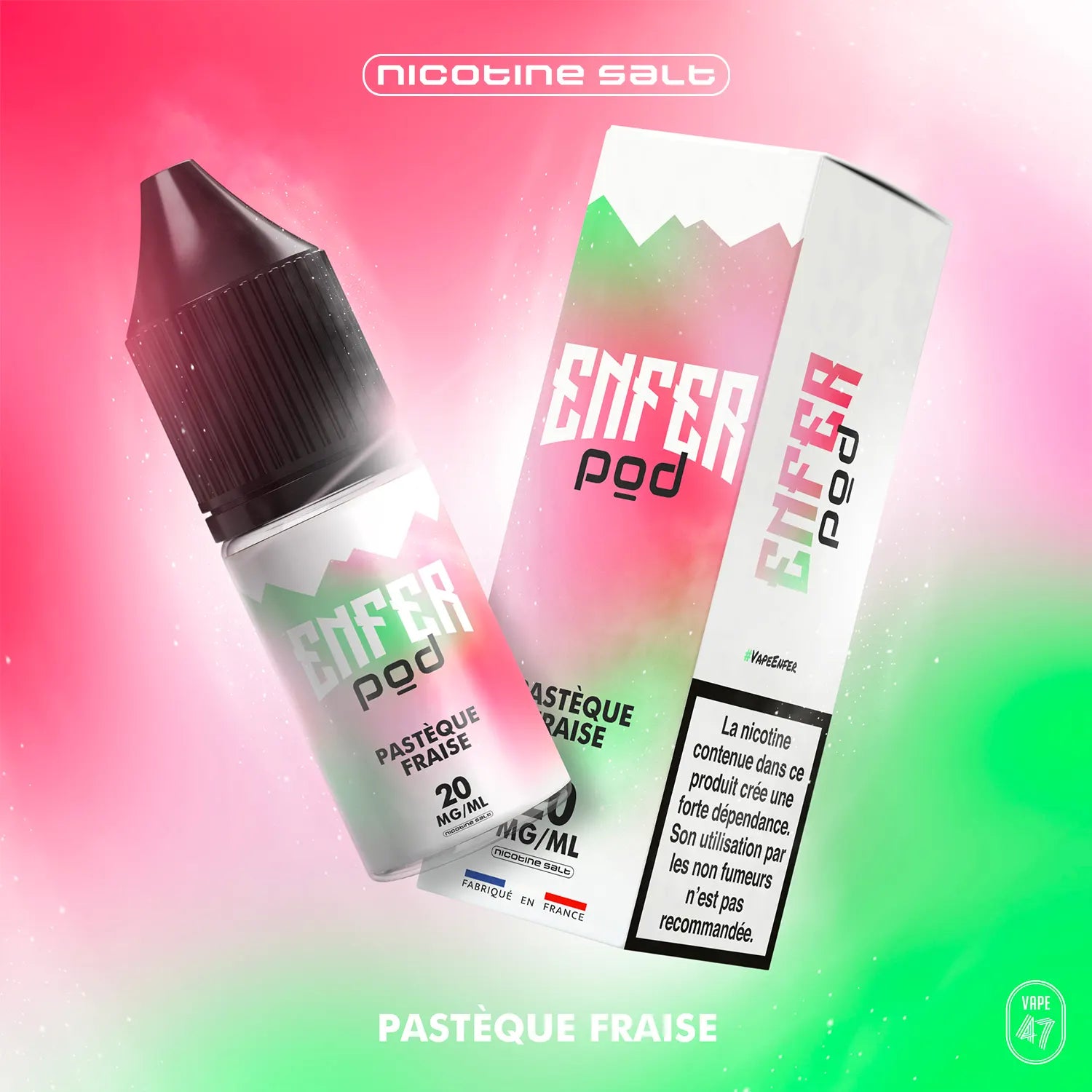 ENFER Pod Pastèque Fraise Nic Salt 10ml