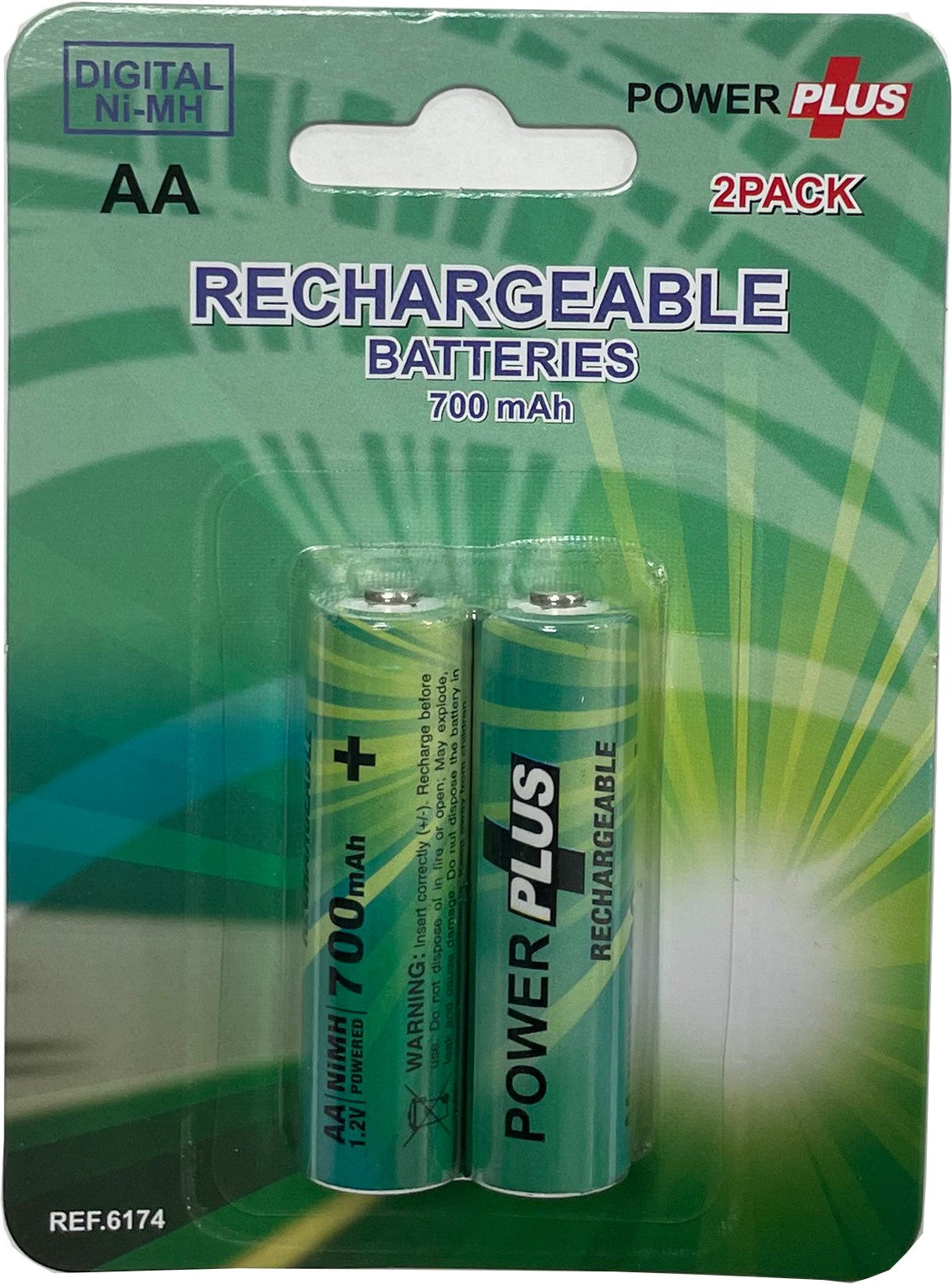 PowerPlus Rechargeable AA Ni-MH Batteries 700mAh 2-Pack