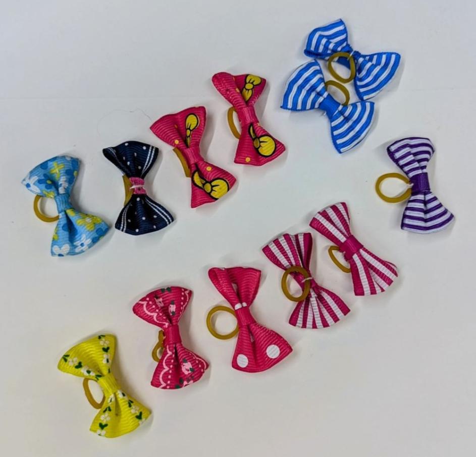 Pet Hair Ties Bow Tie Shape