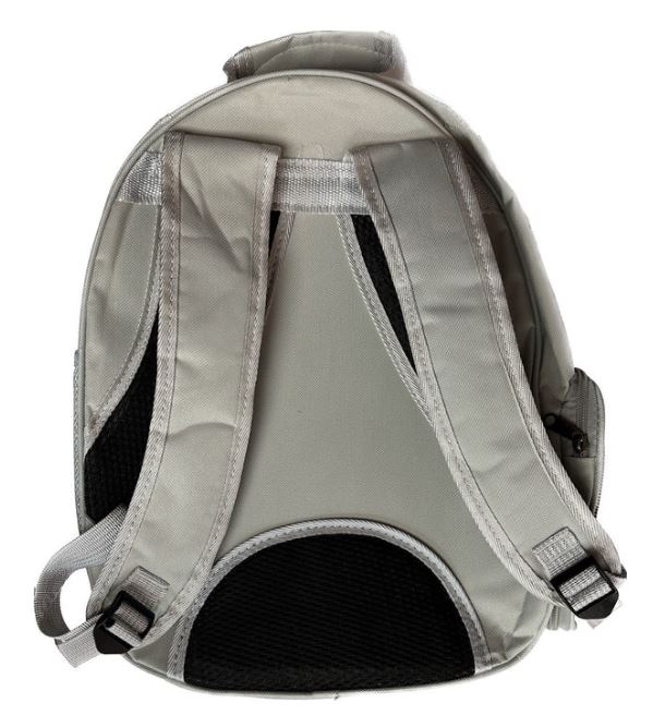 Pet Carrier See Through Backpack Grey/Black