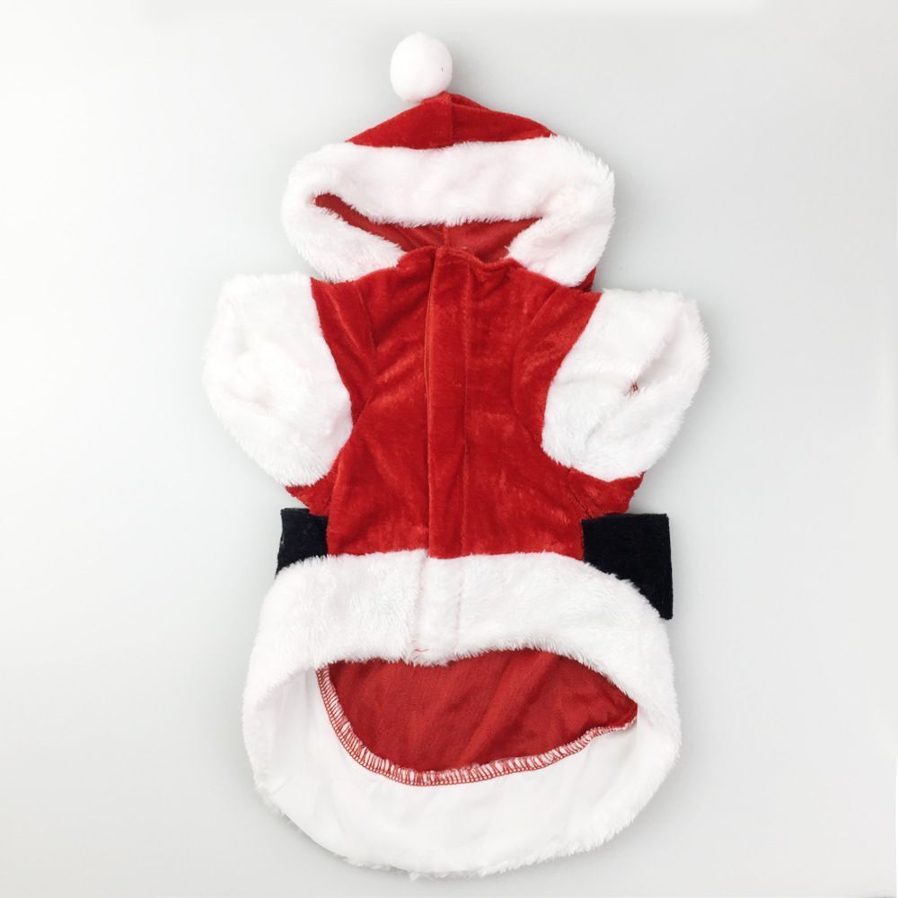 Christmas Pet Hoodie Santa Costume