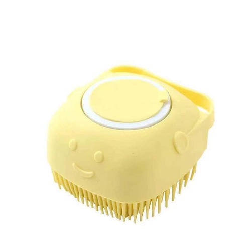 Silicone Pet Bath Brush With Soap Dispenser