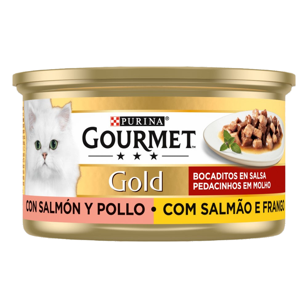 Purina Gourmet Gold Salmon & Chicken Wet Cat Food Can 85g