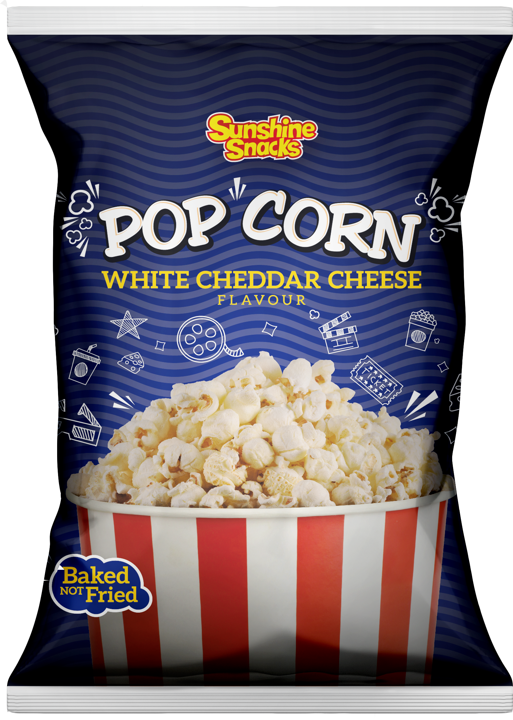 Sunshine Snacks Popcorn White Cheddar Cheese 55g