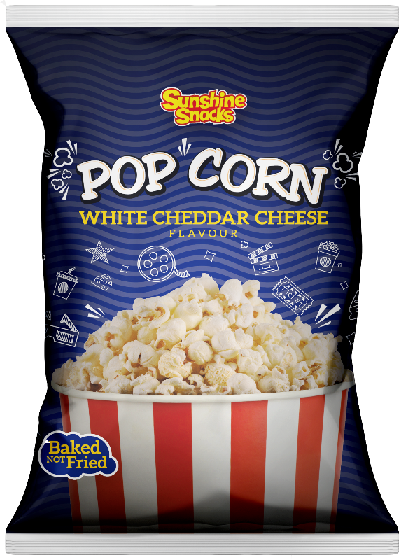 Sunshine Snacks Popcorn White Cheddar Cheese 55g