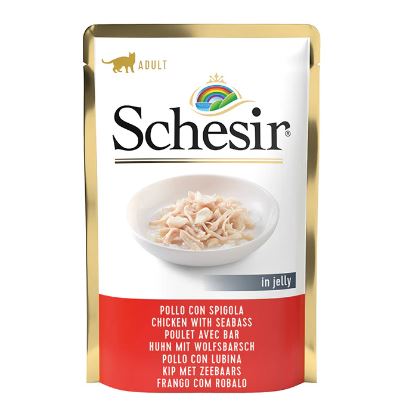 Schesir Chicken With Seabass Wet Cat Food Pouch 85g